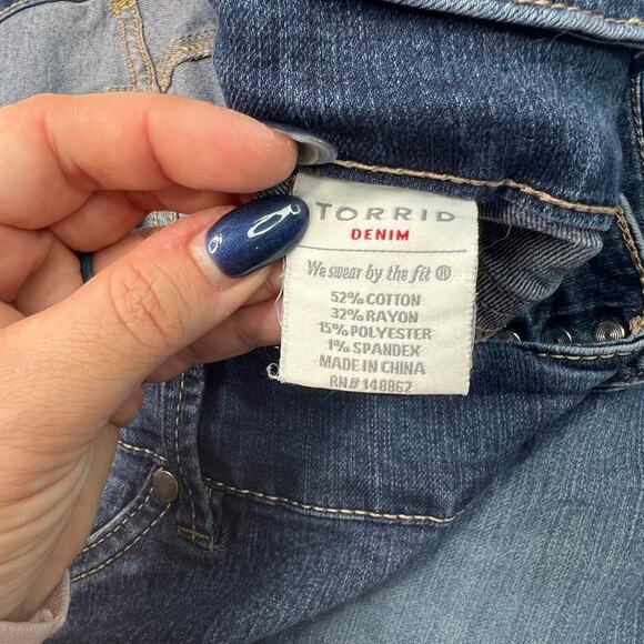 Torrid Jegging Skinny Super Stretch High-Rise Jean Denim Blue Womens 22R Plus - Picture 10 of 11